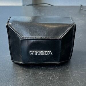 Minolta Vintage Camera Case Faux Leather Belt Loop Retro Photography Pouch